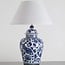 Porcelain vase lamp with blue painting