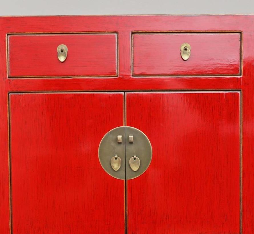 Chinese dresser wedding cabinet cabinet solid wood red