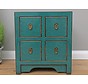 chinesische Kommode Sideboard 4 Schubladen türkis