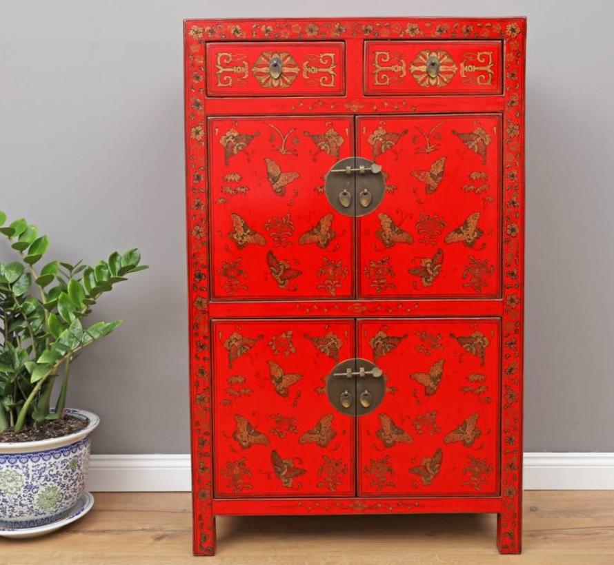 Chinese Dresser 2 Drawer 4 Doors Red Yajutang Mobel Gmbh