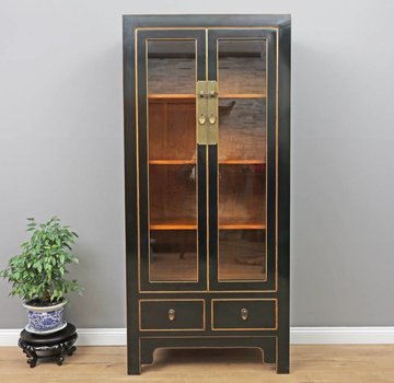 Yajutang Vitrienen Schrank 2 Türen 2 Schubladen