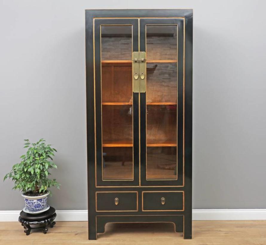 Showcases Cabinet 2 Doors 2 Drawers Black Yajutang Mobel Gmbh