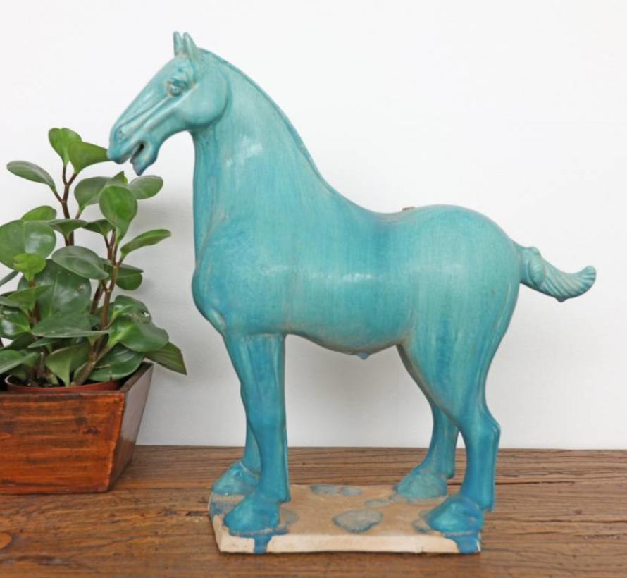 Tang horse terracotta feng shui symbol endurance victory turquoise