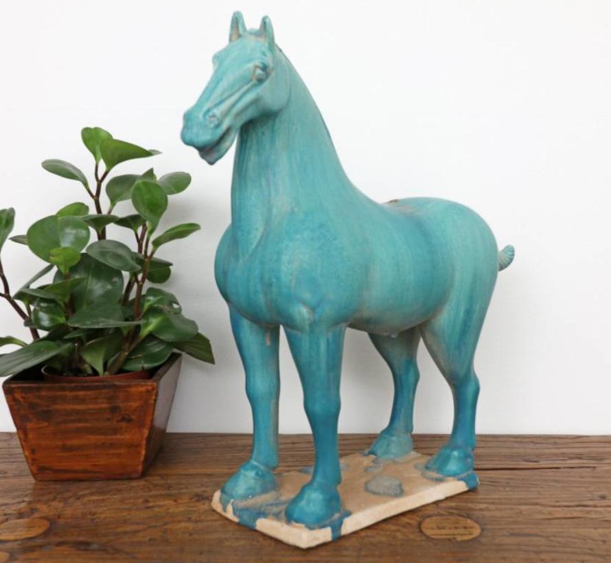 Tang horse terracotta feng shui symbol endurance victory turquoise