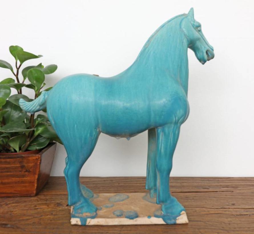 Tang horse terracotta feng shui symbol endurance victory turquoise