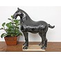 Tang horse terracotta feng shui symbol endurance victory black