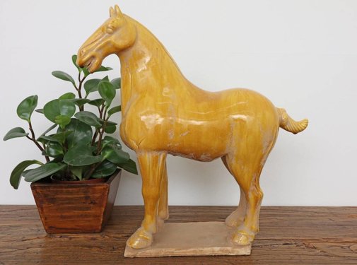 Yajutang Tang horse terracotta yellow