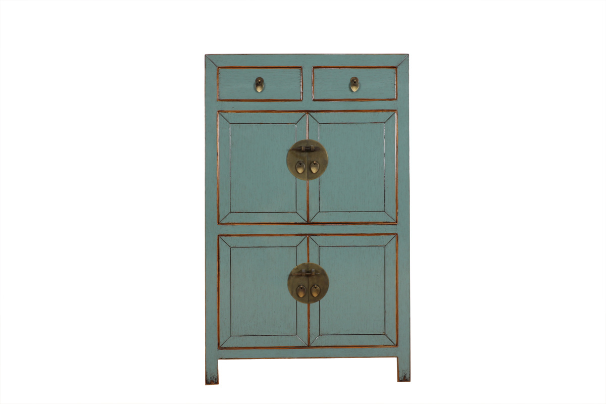 Chinese Dresser Cupboard 4 Doors Gray Yajutang Mobel Gmbh
