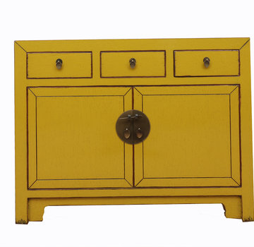 Yajutang Chinese cabinet Asian black yellow