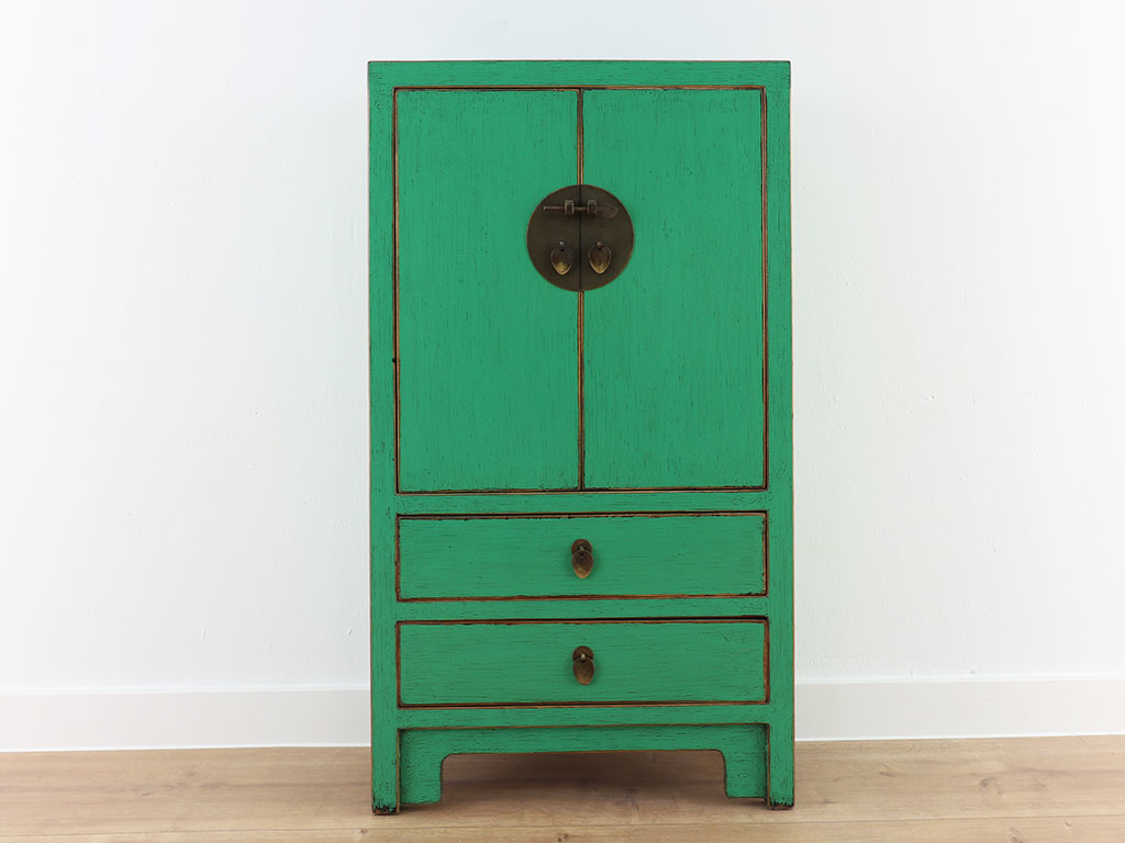 Chinese Dresser 28 Cm Deep Oriental Asian Style Green Yajutang