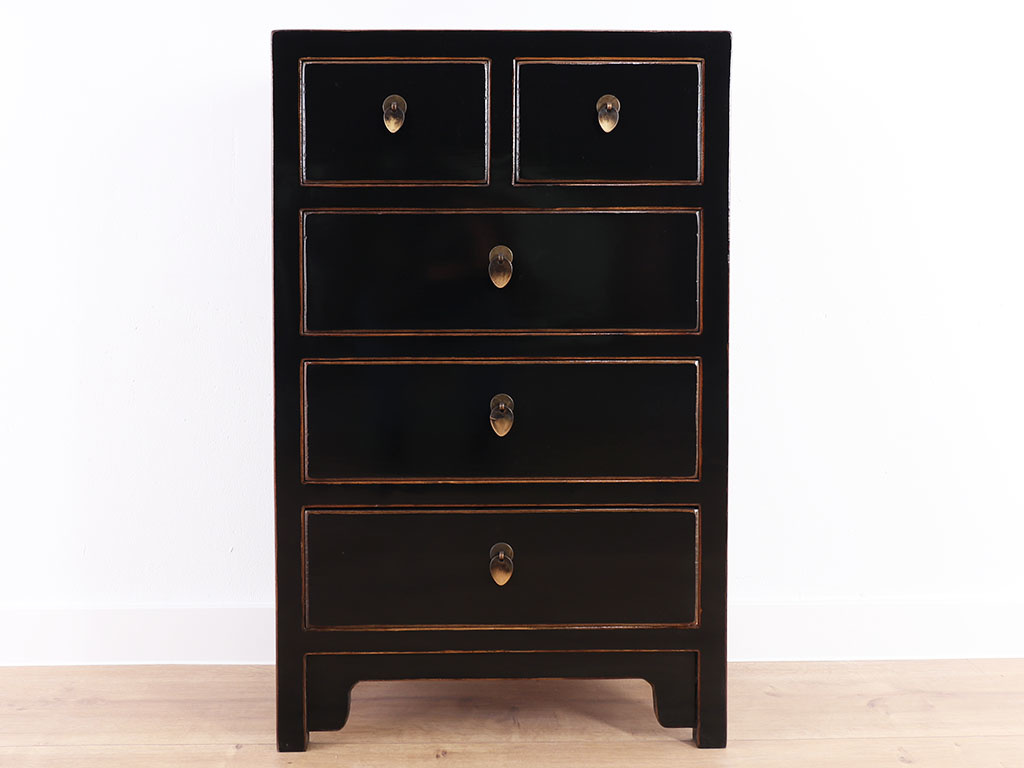 Chinese Chest Of Drawers Oriental Asian Style Black 5 Drawer Yajutang Mobel Gmbh