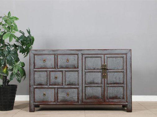 Yajutang Sideboard 2 doors 5 drawers used gray