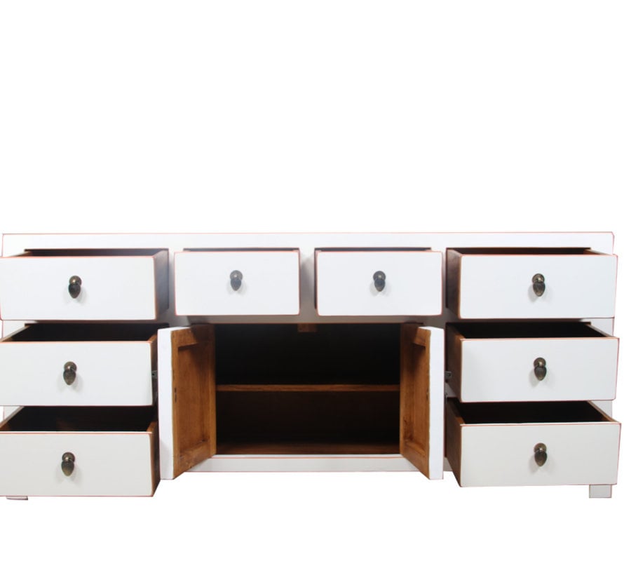 Sideboard 2 Turen 8 Schubladen Weiss Yajutang Mobel Gmbh