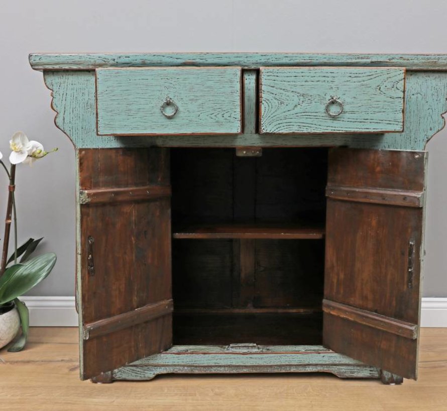 Antike chinesische Kommode Sideboard 2 Türen 2 Schubladen