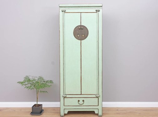 Yajutang Chinese wedding cabinet 2 doors closet mint