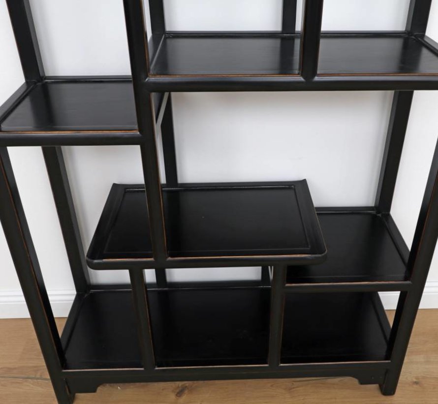 Shelf Chinese dresser cabinet solid wood black