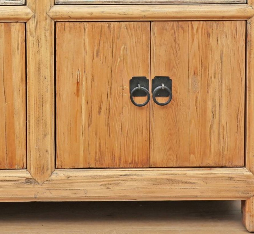 Chinese chest of drawers sideboard 4 doors 2 drawers with carving