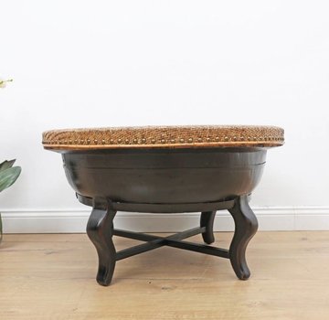 Yajutang Old round table bamboo black