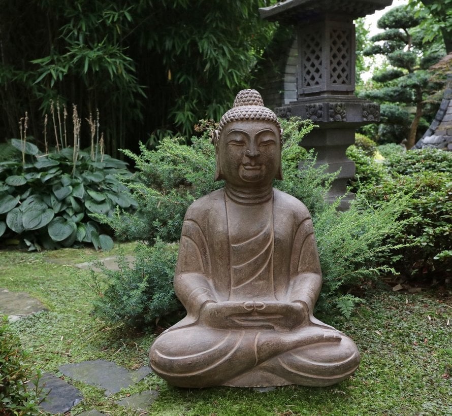 Stein-Buddha Shakyamuni Siddhartha Gautama für Garten und Balkon 