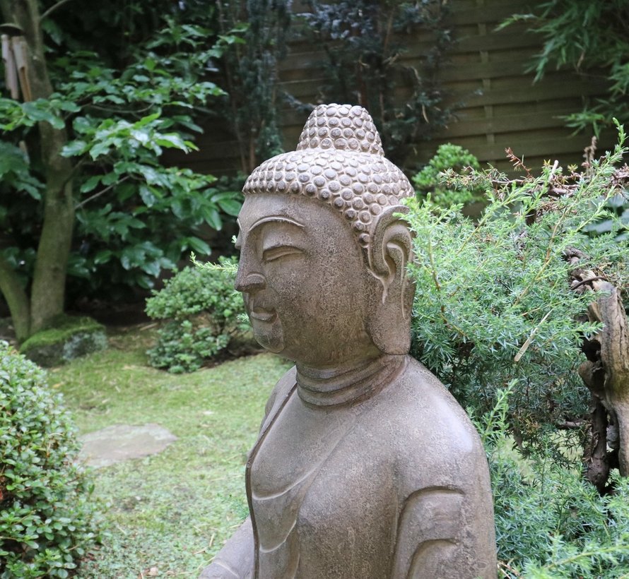 Stein-Buddha Shakyamuni Siddhartha Gautama für Garten und Balkon 