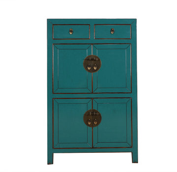 Yajutang chinesisches Kommode Schrank türkis RAL5018