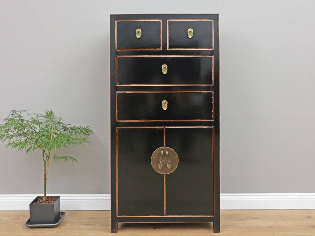 Chinese Dresser Cabinet 2 Turen Black Yajutang Mobel Gmbh