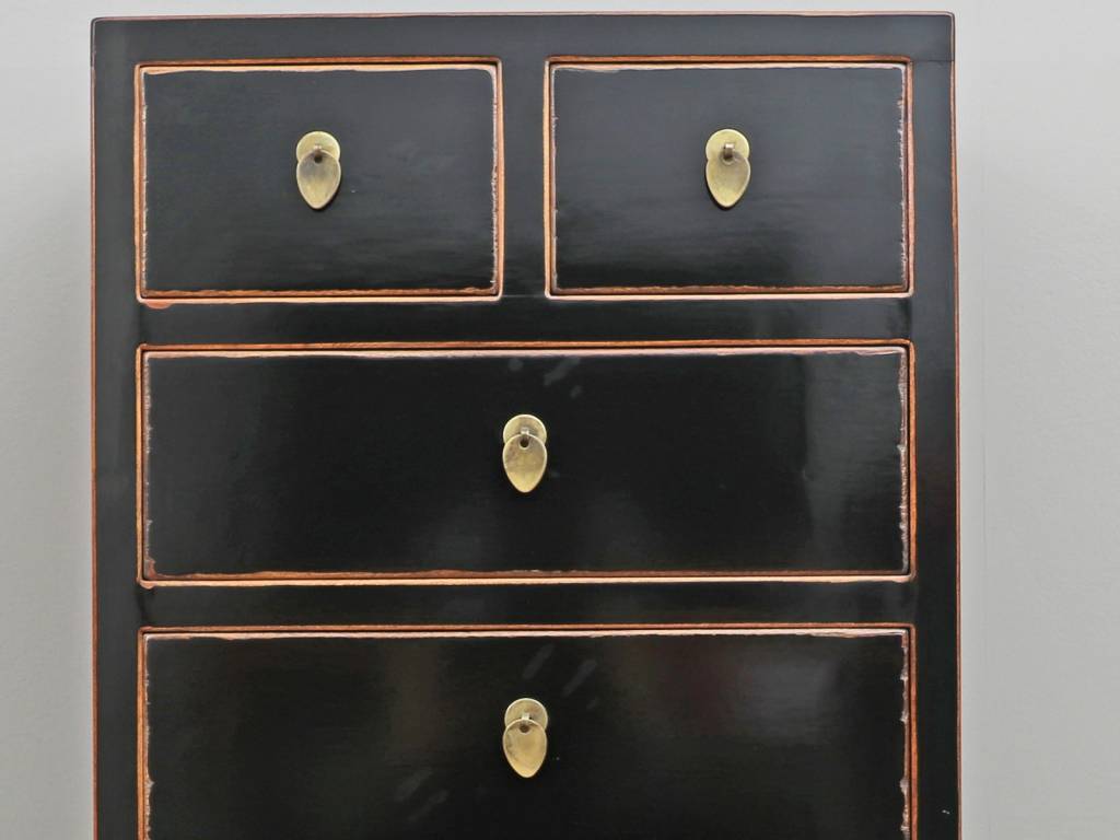 Chinese Dresser Cabinet 2 Turen Black Yajutang Mobel Gmbh