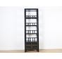 Shelf dresser cabinet solid wood 2 drawers black