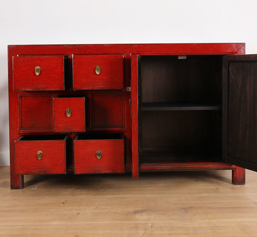 Antique dresser sideboard 2 doors 5 drawers