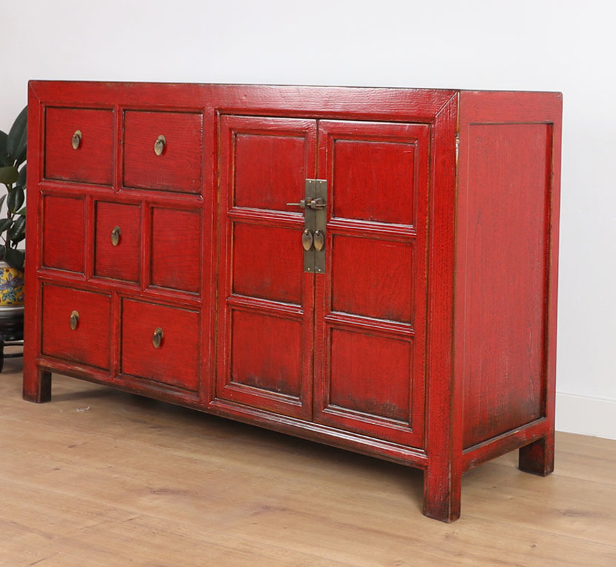 Antique dresser sideboard 2 doors 5 drawers