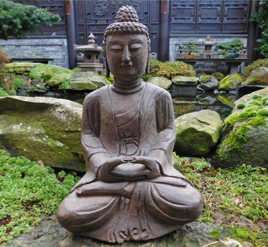 Stein-Buddha Shakyamuni Siddhartha Gautama für Garten und Balkon 