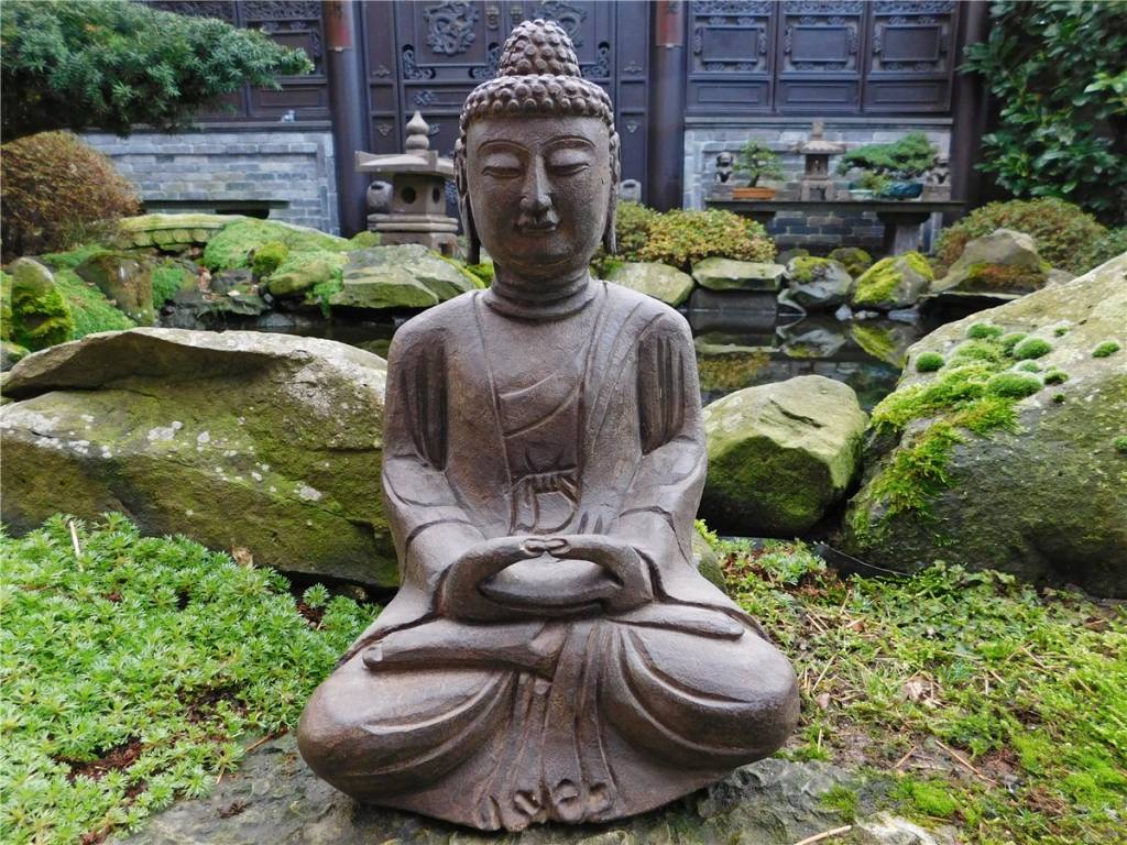 Stein-Buddha Siddhartha für Garten - Yajutang Möbel GmbH