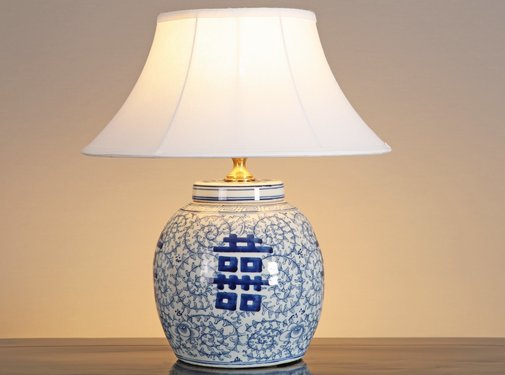 Yajutang Porcelain vase lamp & double happiness