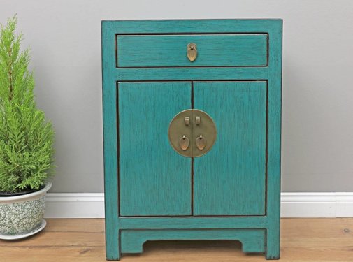 Yajutang Dresser 1 drawer 2 doors turquoise