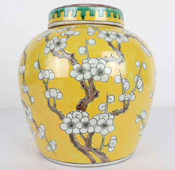 Yajutang Chinese porcelain lidded vase