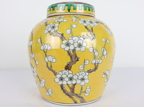 Yajutang Chinese porcelain lidded vase