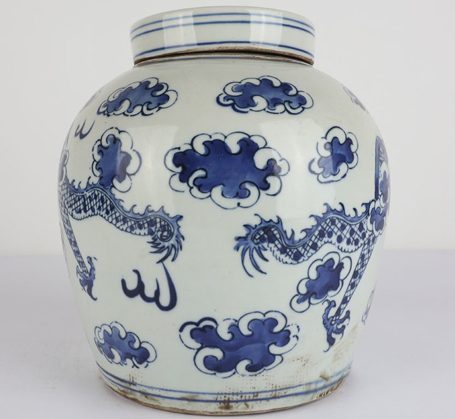 Chinese porcelain lidded vase 26 cm high Ø 24cm