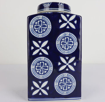 Yajutang Chinese Porcelain Square Lid Vase