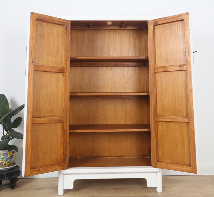 Chinese wedding cabinet 2 doors white