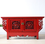 Yajutang Chinese lowboard solid wood red