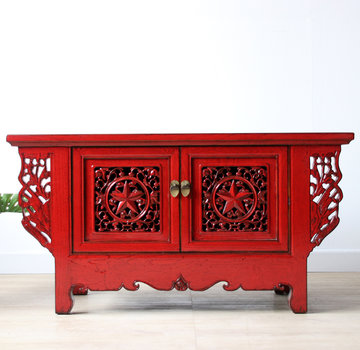 Yajutang Chinese lowboard solid wood red
