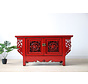 Chinesische Kommode Lowboard Massivholz rot