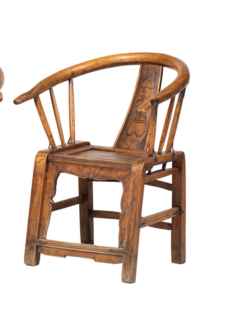 antique chinese armchair carved backrest