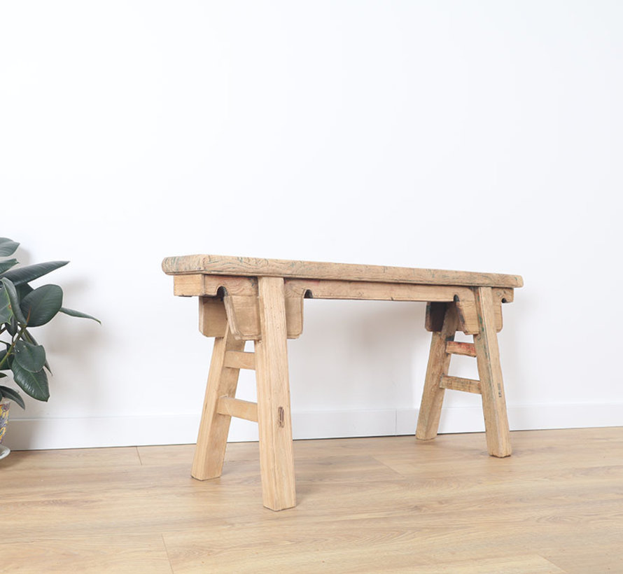 Antique wooden stool solid wood