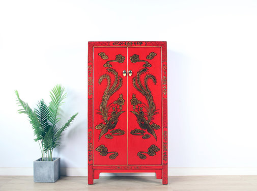 Yajutang Cabinet handpainted red