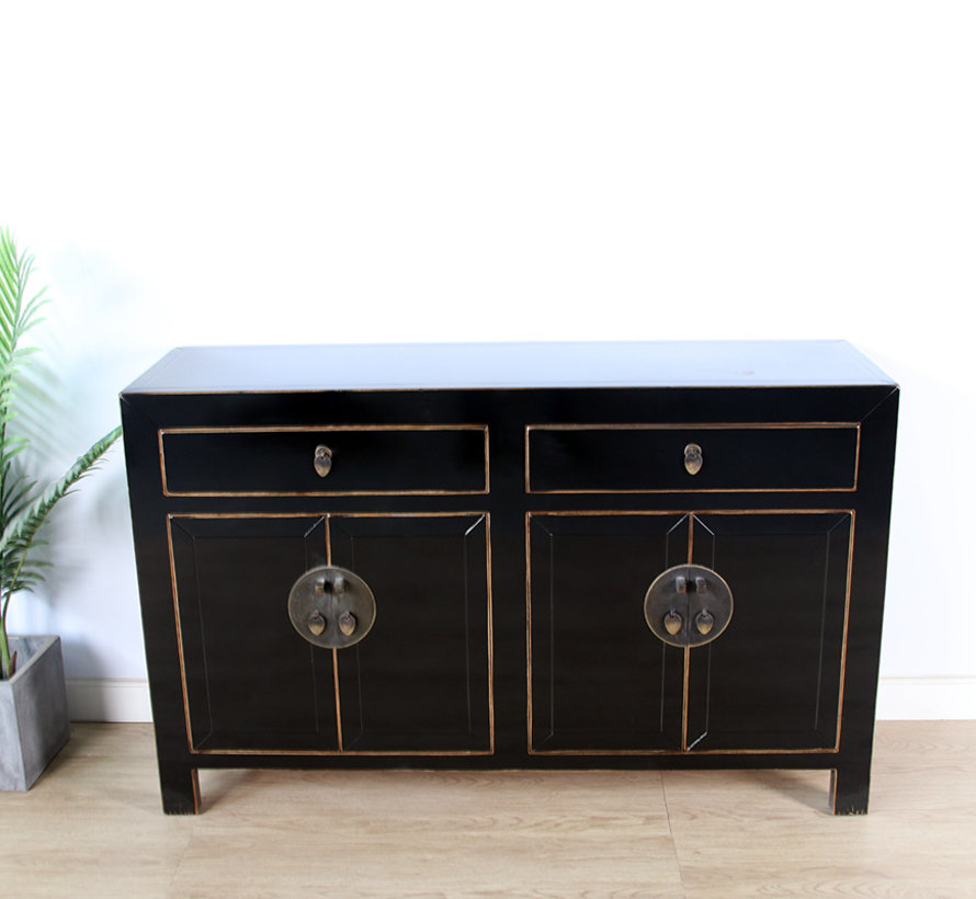 Dresser sideboard 4 doors 2 drawers black