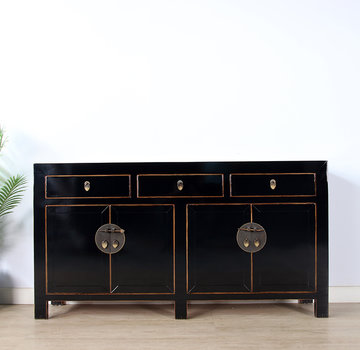 Yajutang china Sideboard 4 Türen 3 Schub schwarz