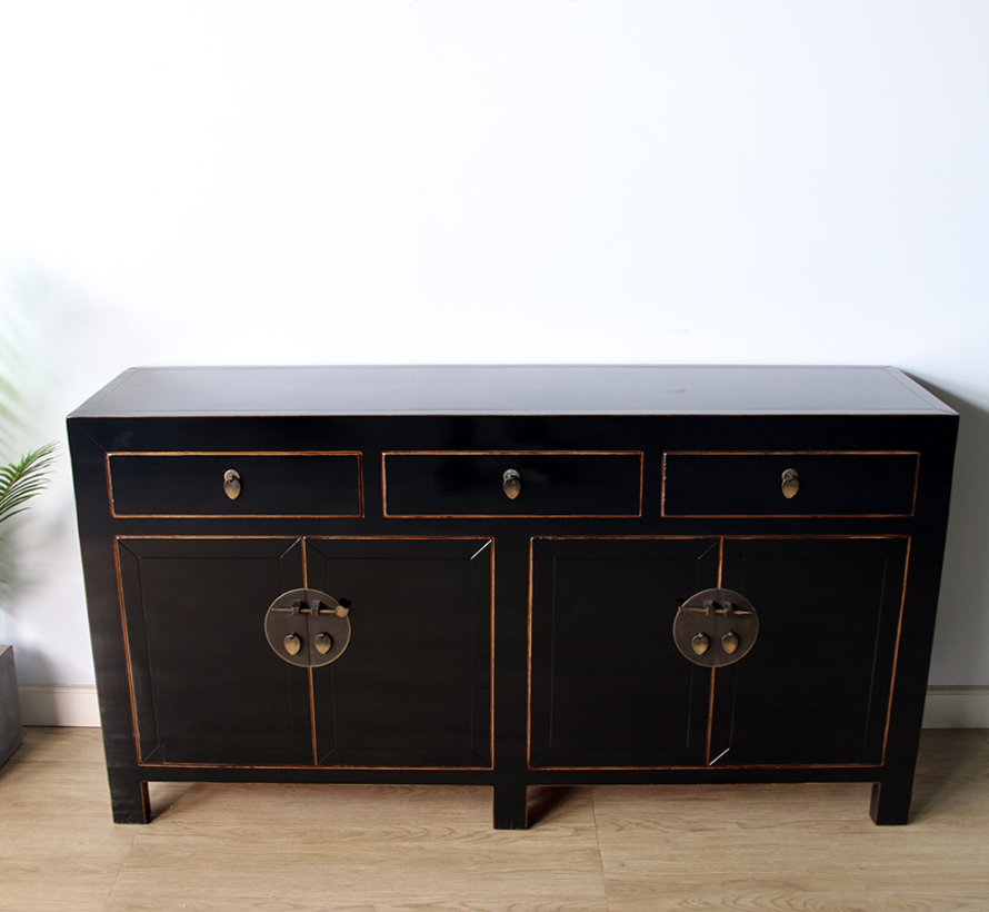 Chinese dresser sideboard 4 Türen 3 Schubladen black