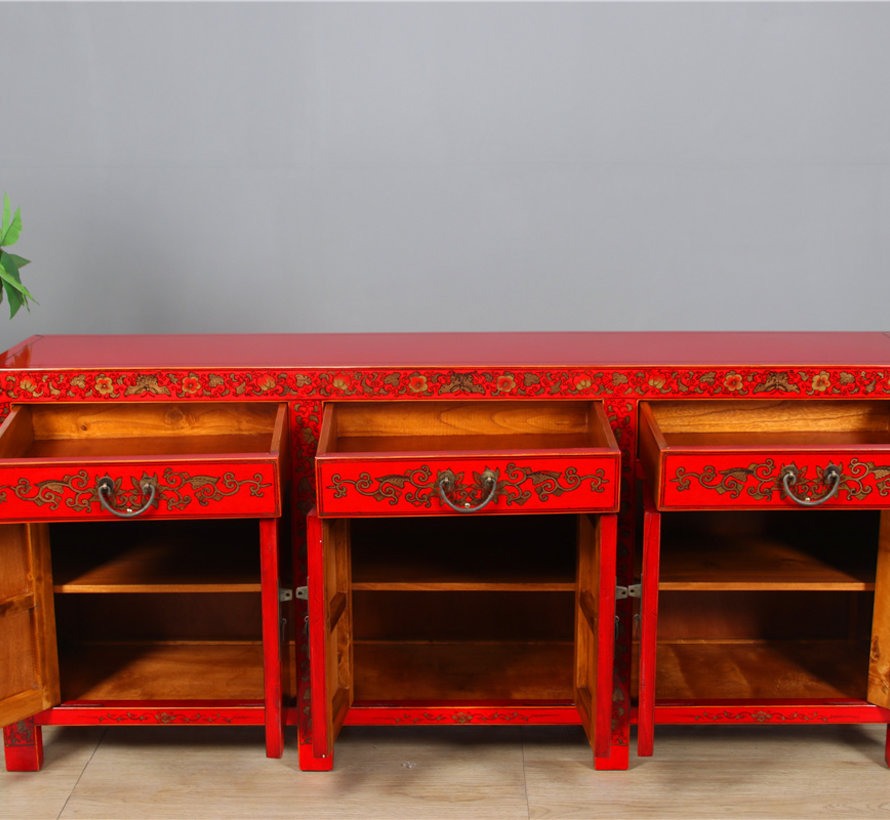 beautiful sideboard with hand gilt painting landscape