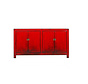 chinesisches Sideboard Fernsehtisch Kommode 4 Türen rot